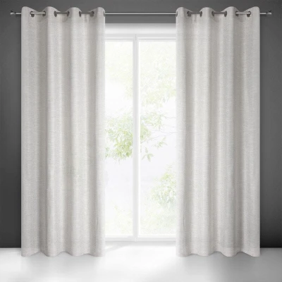 ZASŁONA LUŹNY SPLOT PRZELOTKI 140X250 CM SZARA