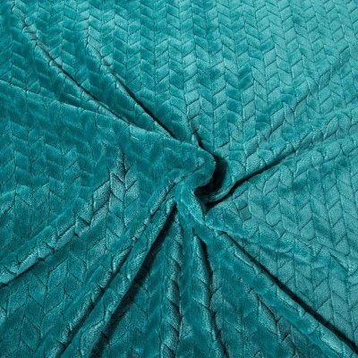 Koc Mikrofibra Wytłaczany Cindy Narzuta 220X200 CM CIEMNOTURKUSOWY