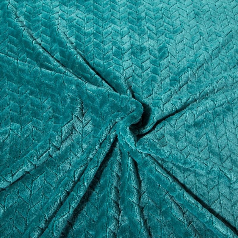 Koc Mikrofibra Wytłaczany Cindy Narzuta 220X200 CM CIEMNOTURKUSOWY