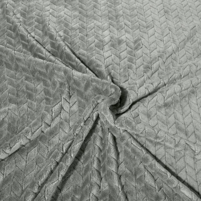 Koc Mikrofibra Wytłaczany Cindy Narzuta 220X200 CM szary
