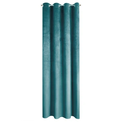 Zasłona gotowa velvet 140x250 gruba turkus welur