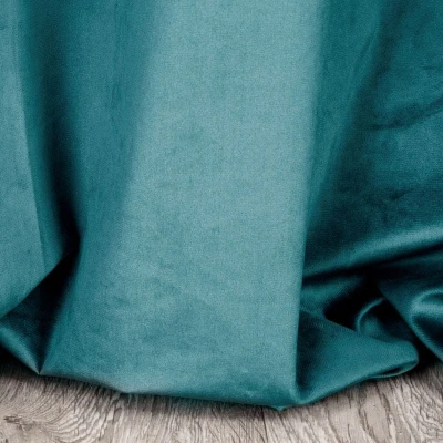 Zasłona gotowa velvet 140x250 gruba turkus welur