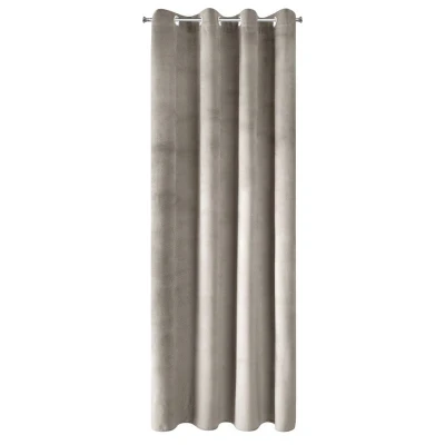 Zasłona gotowa loft velvet 140x250 gruba BEŻ welur