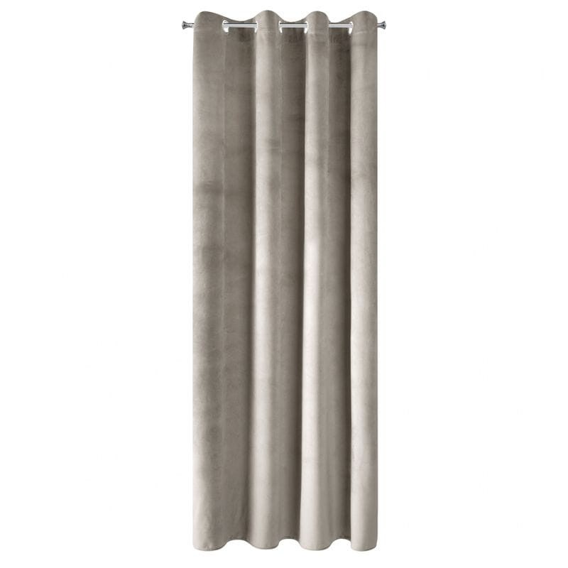 Zasłona gotowa loft velvet 140x250 gruba BEŻ welur