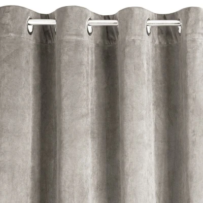 Zasłona gotowa loft velvet 140x250 gruba BEŻ welur