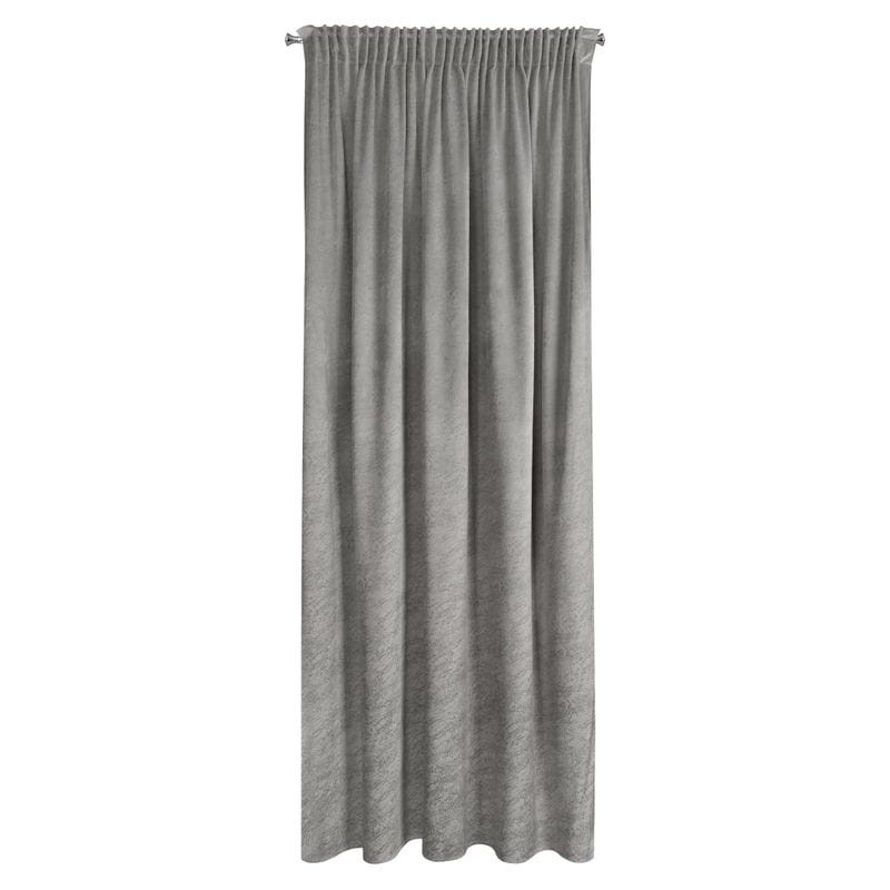 ZASŁONA MARMUR WELUR VELVET TAŚMA 140X270 SZARA