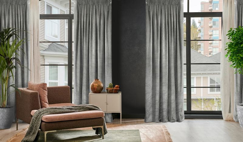 ZASŁONA MARMUR WELUR VELVET TAŚMA 140X270 SZARA
