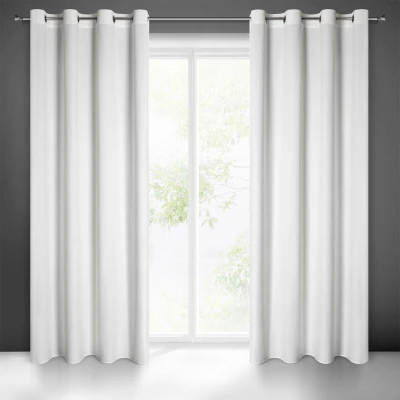 ZASŁONA NA PRZELOTKACH WELUR VELVET 140X250 BIAŁY