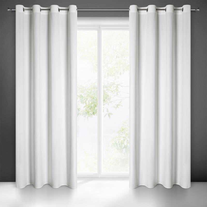 ZASŁONA NA PRZELOTKACH WELUR VELVET 140X250 BIAŁY