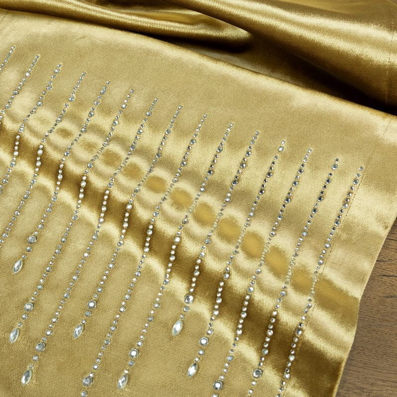 OBRUS BIEŻNIK WELUR VELVET GLAMOUR 35X140 CM ZŁOTY