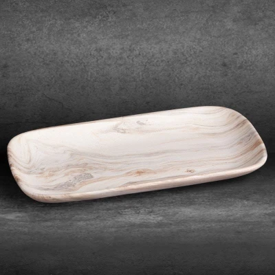 PATERA DEKORACYJNA TALERZ PROSTOKĄTNY 30X16 BIAŁY