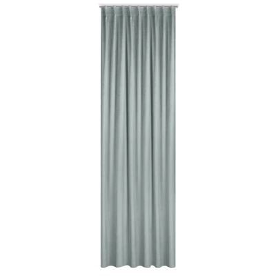 GŁADKA ZASŁONA WELUR VELVET TAŚMA 140X300 SZARA