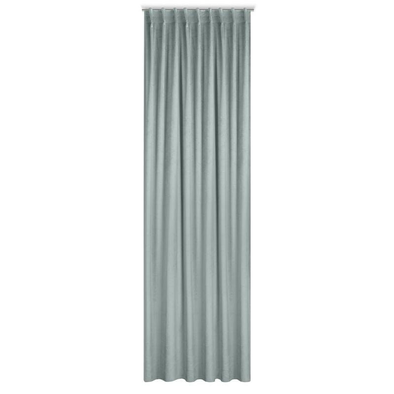GŁADKA ZASŁONA WELUR VELVET TAŚMA 140X300 SZARA
