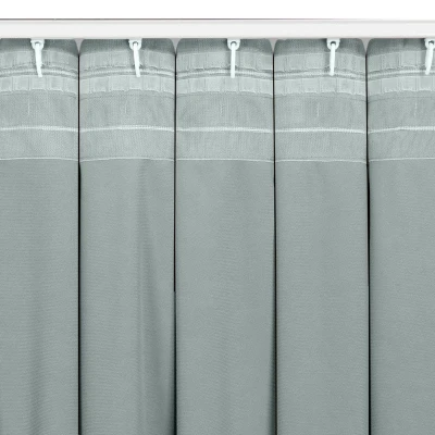 GŁADKA ZASŁONA WELUR VELVET TAŚMA 140X300 SZARA