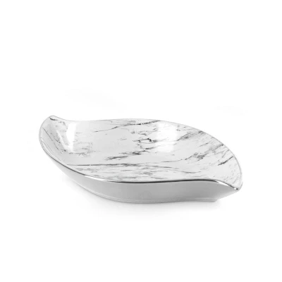 PATERA DEKORACYJNA MISA KROPLA 31X17X5 CM BIAŁA
