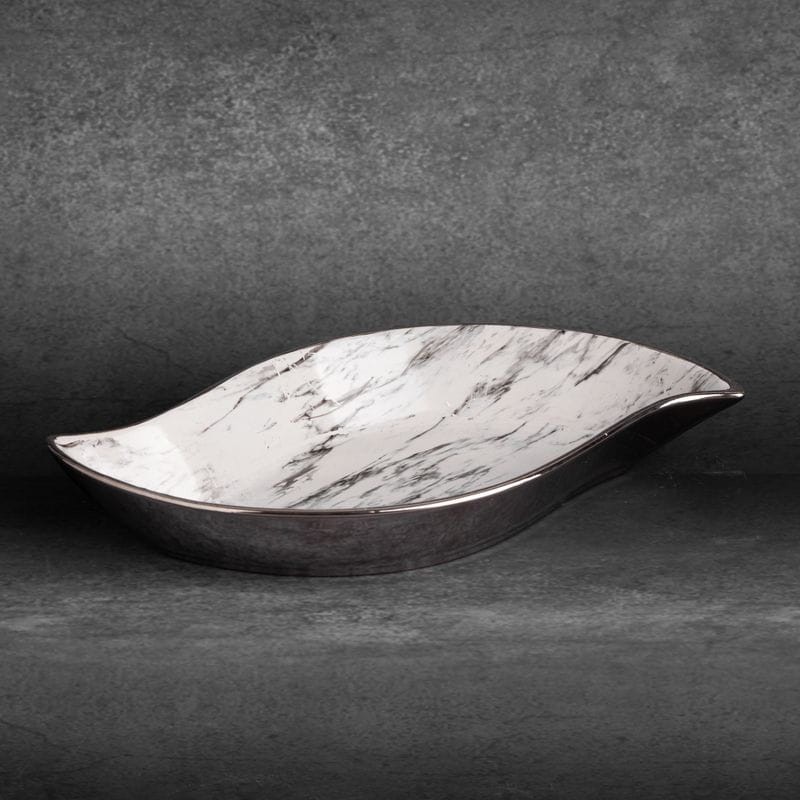 PATERA DEKORACYJNA MISA KROPLA 31X17X5 CM BIAŁA
