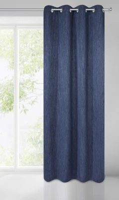 ZASŁONA GOTOWA przelotki gruba 140X250 CM GRANATOWY