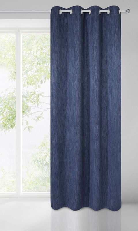 ZASŁONA GOTOWA przelotki gruba 140X250 CM GRANATOWY