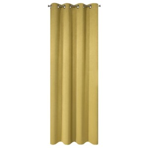 ZASŁONA GOTOWA przelotki gruba 140X250 CM MUSZTARDOWY