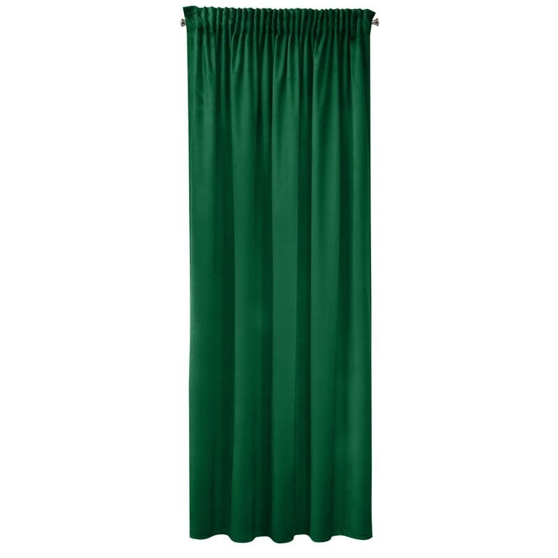 Zasłona 140x270 zielona WELUR WELWET NA TAŚMIE