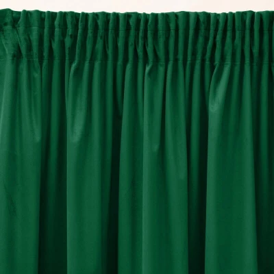 Zasłona 140x270 zielona WELUR WELWET NA TAŚMIE