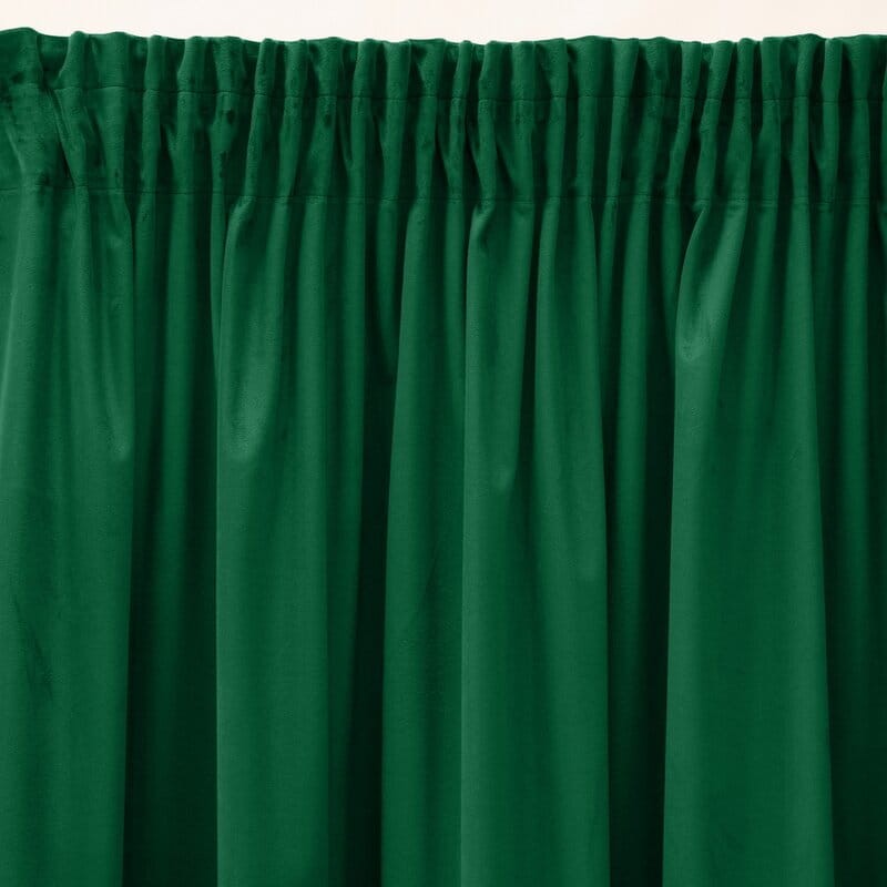 Zasłona 140x270 zielona WELUR WELWET NA TAŚMIE
