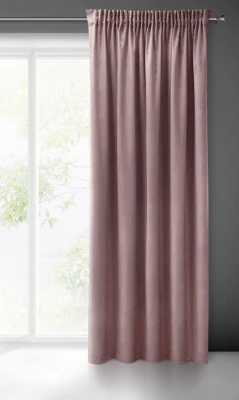 ZASŁONA WELUR VELVET NA TAŚMIE 140X270 CM PUDROWA