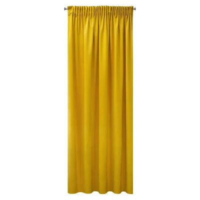 ZASŁONA WELUR VELVET NA TAŚMIE 140X270 MUSZTARDOWA