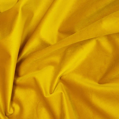 ZASŁONA WELUR VELVET NA TAŚMIE 140X270 MUSZTARDOWA