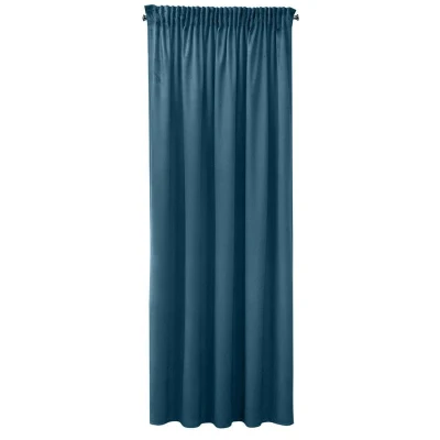 ZASŁONA WELUR VELVET NA TAŚMIE 140X270CM NIEBIESKA
