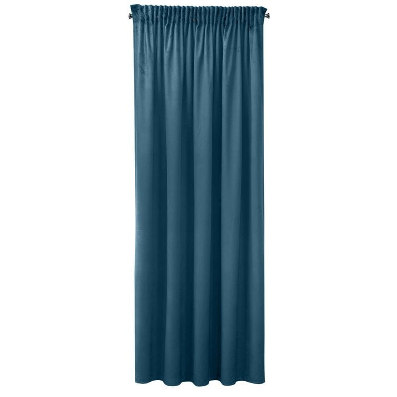 ZASŁONA WELUR VELVET NA TAŚMIE 140X270CM NIEBIESKA