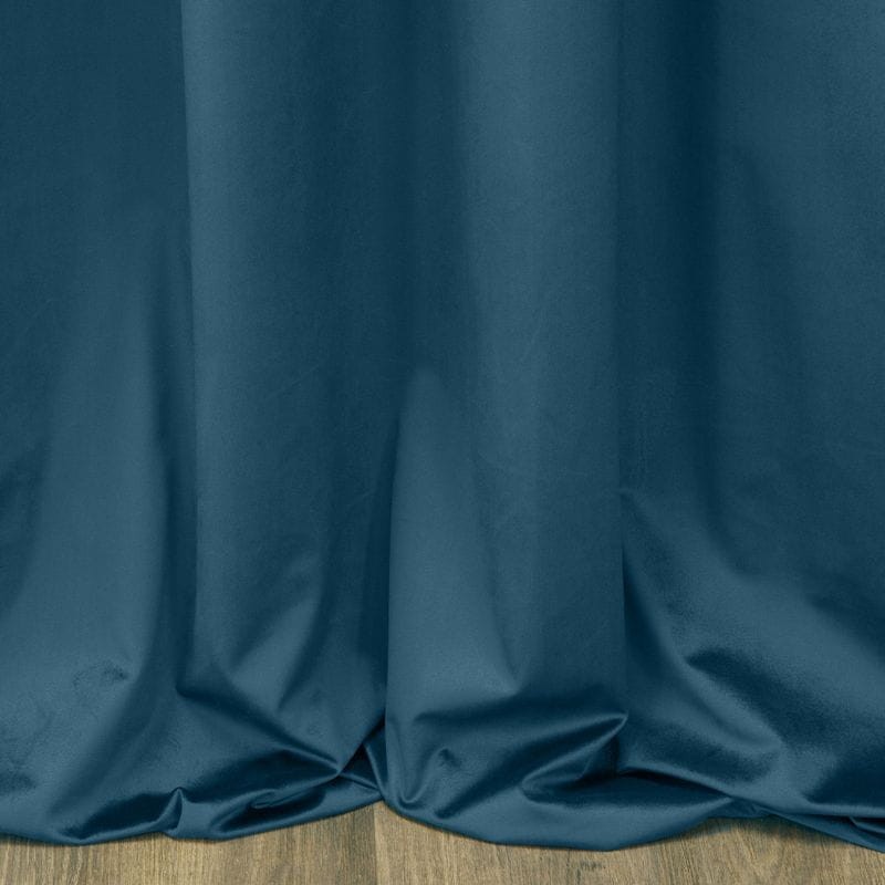 ZASŁONA WELUR VELVET NA TAŚMIE 140X270CM NIEBIESKA