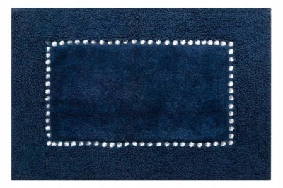 DYWANIK ŁAZIENKOWY GLAMOUR BAWEŁNA 60X90 GRANATOWY