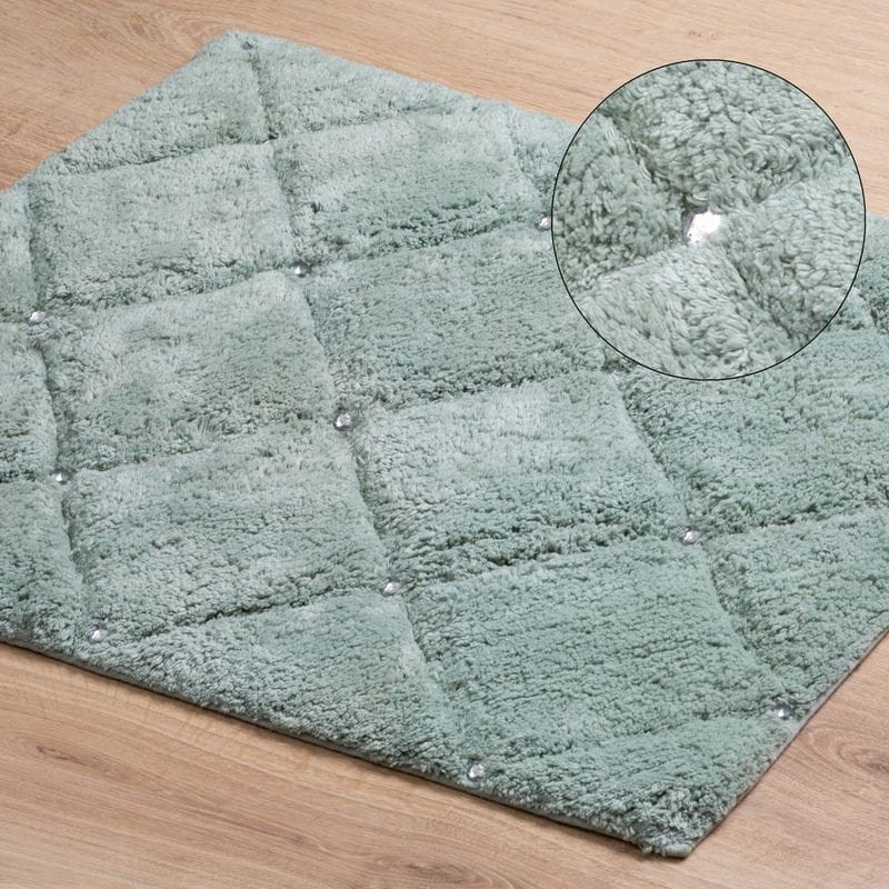 DYWANIK ŁAZIENKOWY GLAMOUR BAWEŁNA 60X90 MIĘTOWY