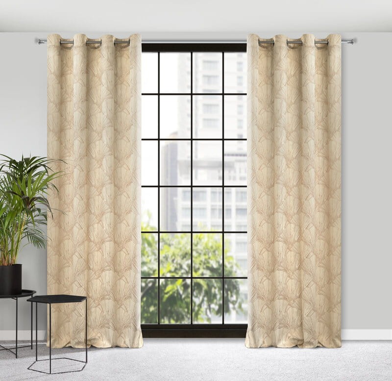 ZASŁONA WELUR VELVET PRZELOTKI 140X250 KREMOWA