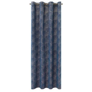 ZASŁONA WELUR VELVET ZŁOTY NADRUK 140X250CM GRANAT