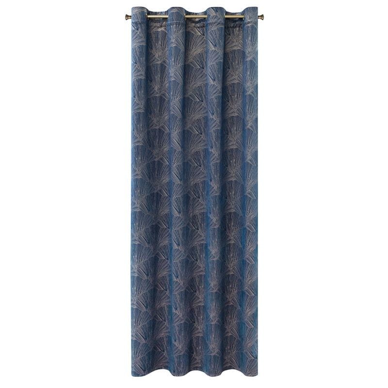 ZASŁONA WELUR VELVET ZŁOTY NADRUK 140X250CM GRANAT