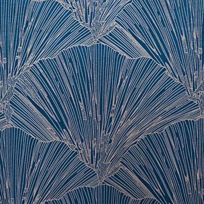 ZASŁONA WELUR VELVET ZŁOTY NADRUK 140X250CM GRANAT