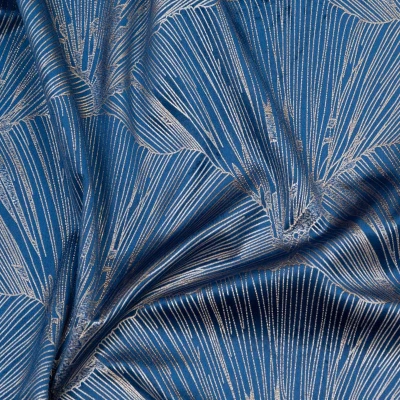 ZASŁONA WELUR VELVET ZŁOTY NADRUK 140X250CM GRANAT
