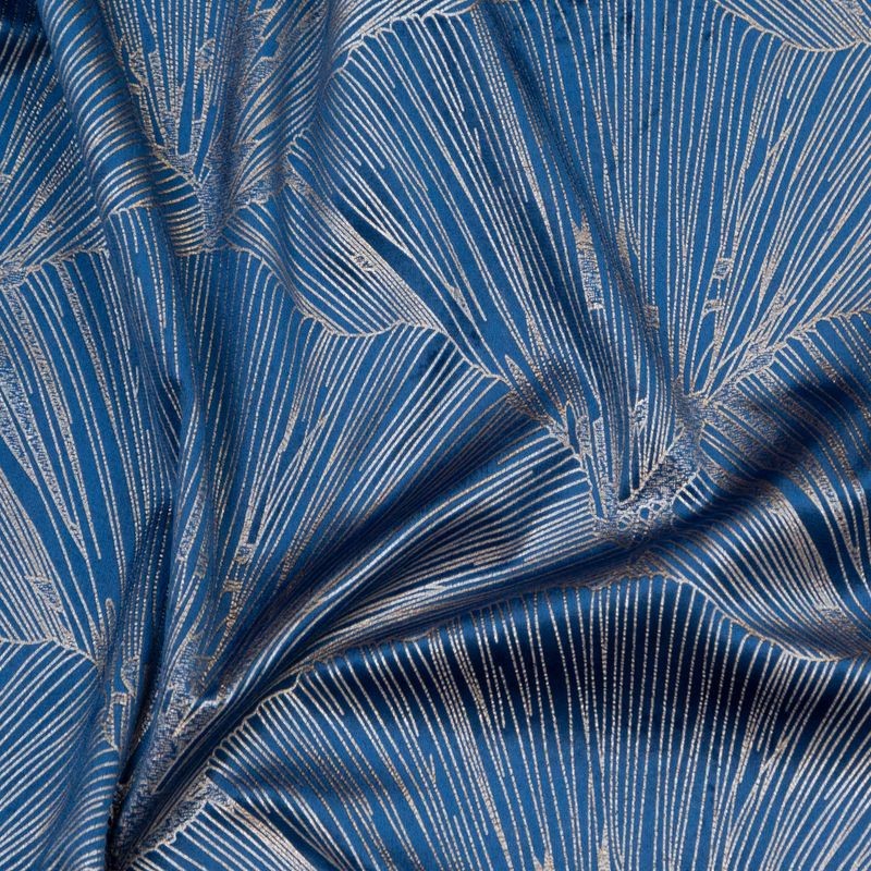 ZASŁONA WELUR VELVET ZŁOTY NADRUK 140X250CM GRANAT