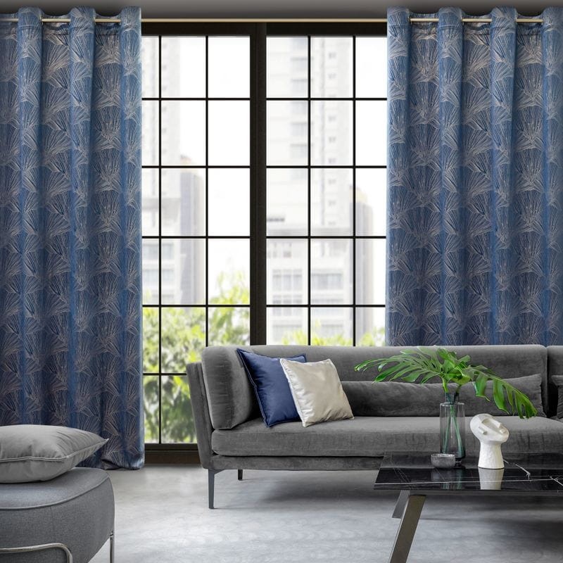 ZASŁONA WELUR VELVET ZŁOTY NADRUK 140X250CM GRANAT