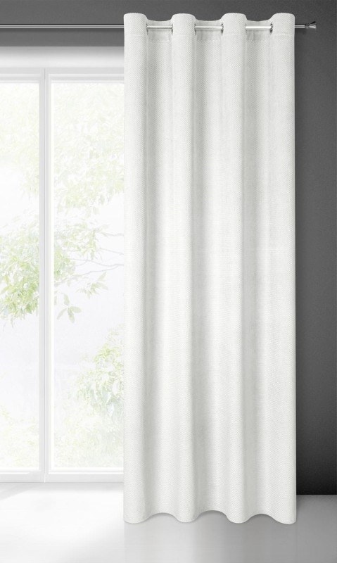 ZASŁONA TŁOCZONA WELUR VELVET 140X250 CM BIAŁA