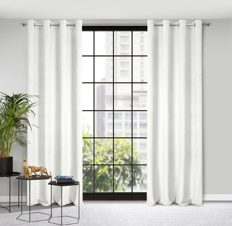 ZASŁONA TŁOCZONA WELUR VELVET 140X250 CM BIAŁA