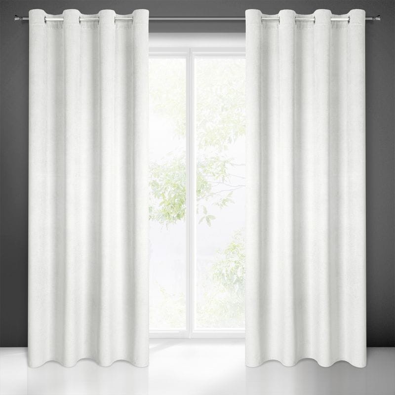 ZASŁONA TŁOCZONA WELUR VELVET 140X250 CM BIAŁA