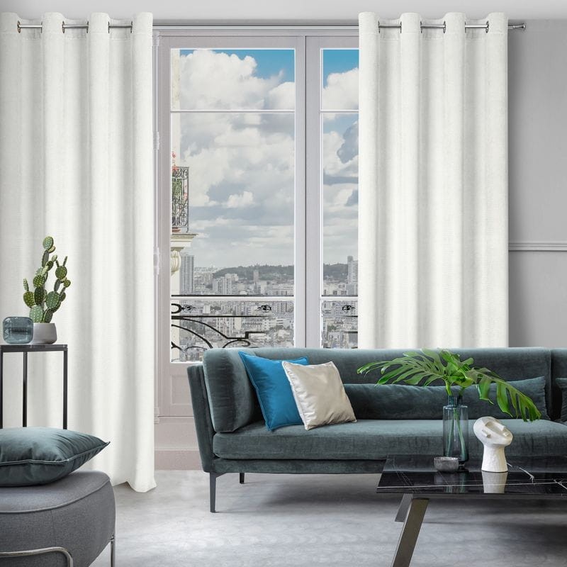 ZASŁONA TŁOCZONA WELUR VELVET 140X250 CM BIAŁA