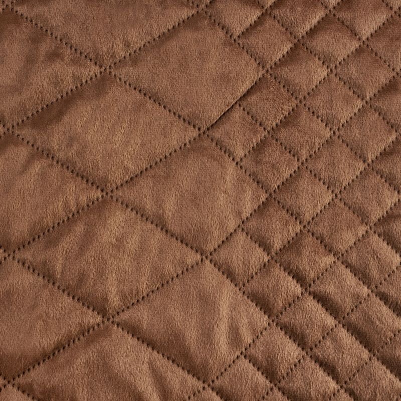NARZUTA VELVET WELUR PIKOWANA 170X210 CM CEGLANA
