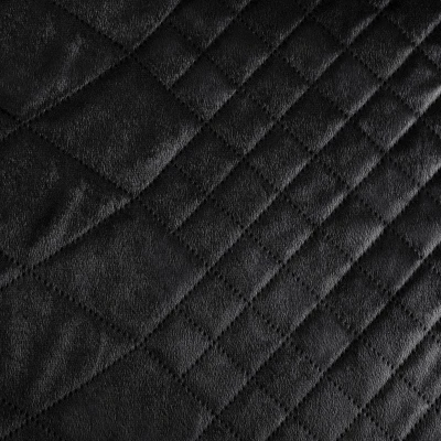 NARZUTA VELVET WELUR PIKOWANA 170X210 CM CZARNA