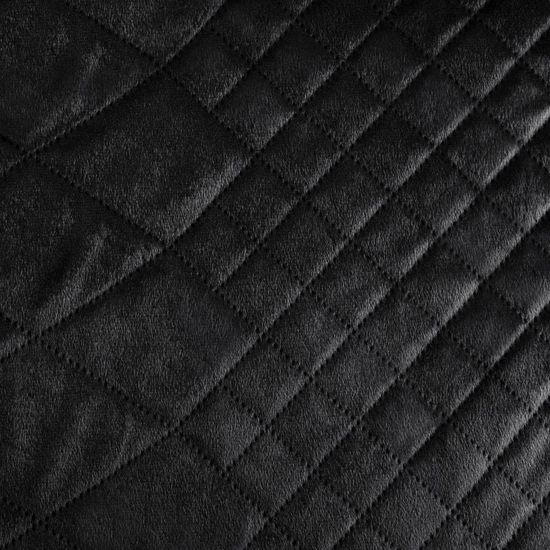 NARZUTA VELVET WELUR PIKOWANA 170X210 CM CZARNA