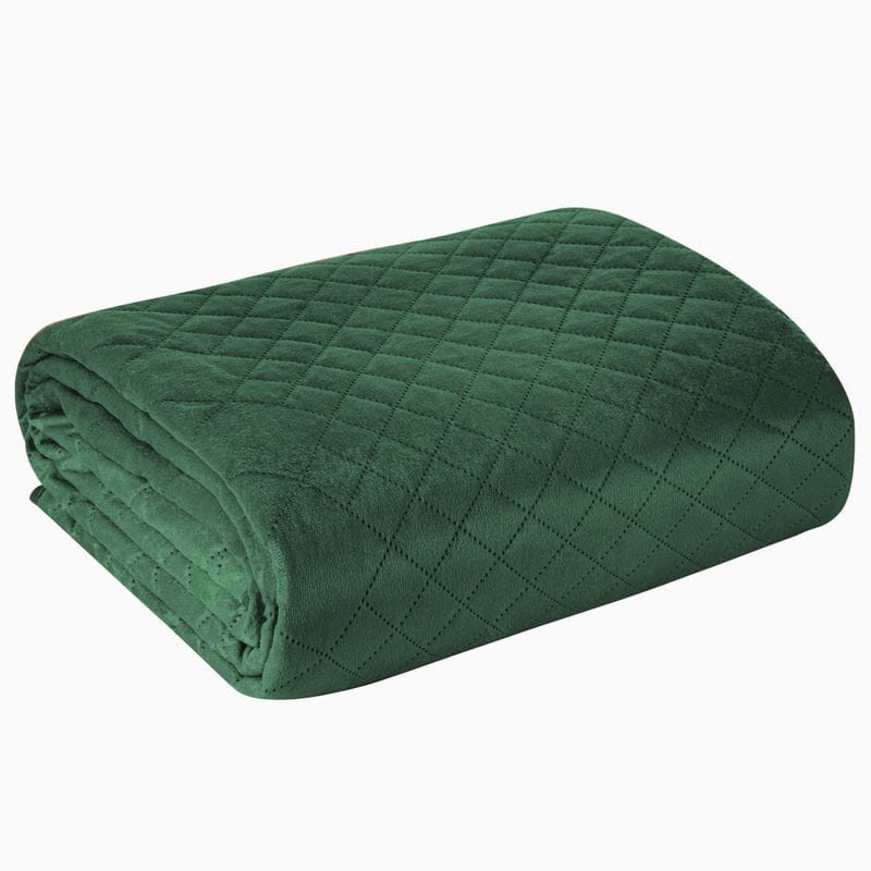 NARZUTA VELVET WELUR PIKOWANA 170X210 ZIELONY