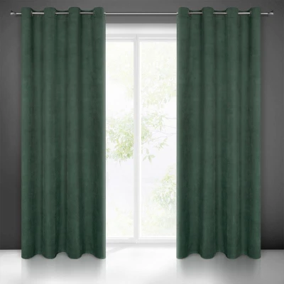 ZASŁONA PRZELOTKI WELUR VELVET 140X250 CM ZIELONA